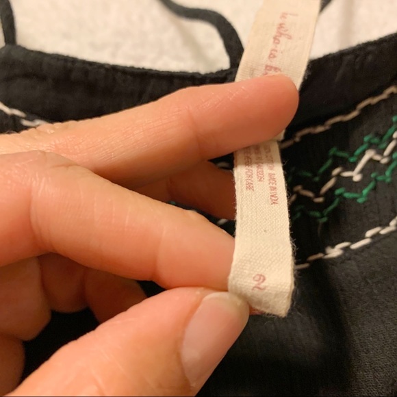 Anthro Maeve Black Smocked MIDI Dress - Picture 13 of 13